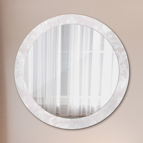 Round wall mirror decor Delicate roccoco texture