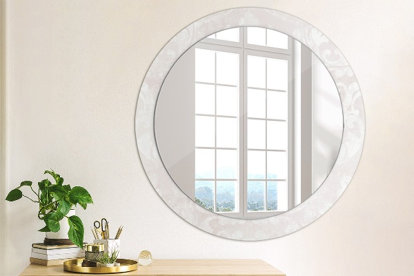 Round wall mirror decor Delicate roccoco texture