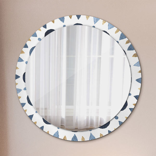 Round printed mirror Moon mandala