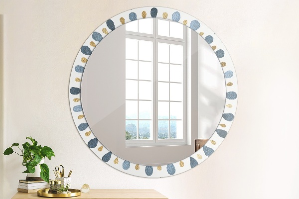 Round printed mirror Moon mandala