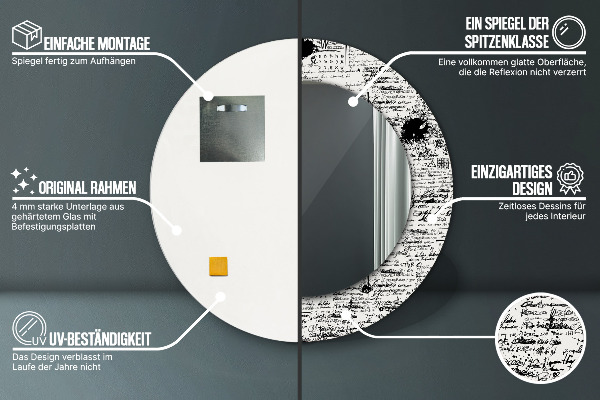 Round decorative mirror Template