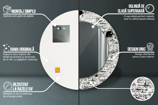 Round decorative mirror Template