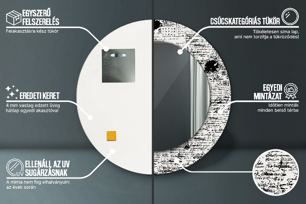 Round decorative mirror Template