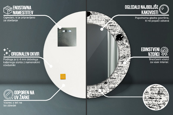 Round decorative mirror Template