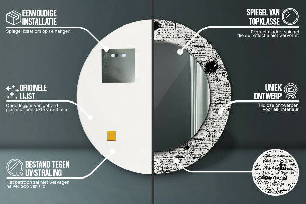 Round decorative mirror Template