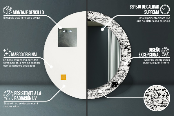 Round decorative mirror Template