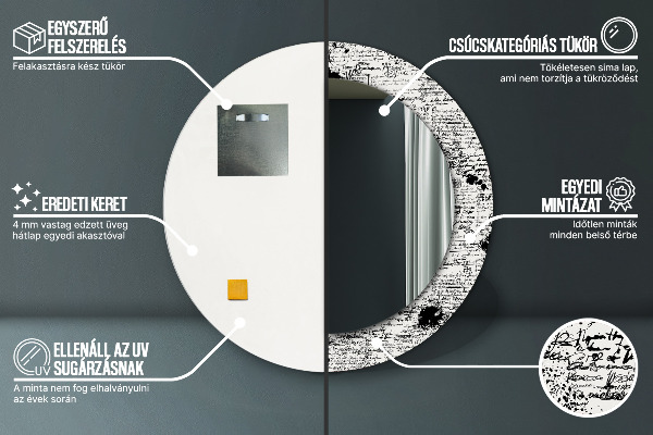 Round decorative mirror Template