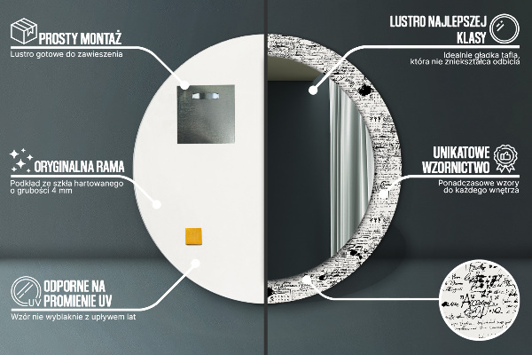 Round decorative mirror Template