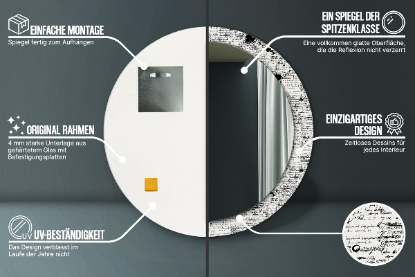 Round decorative mirror Template