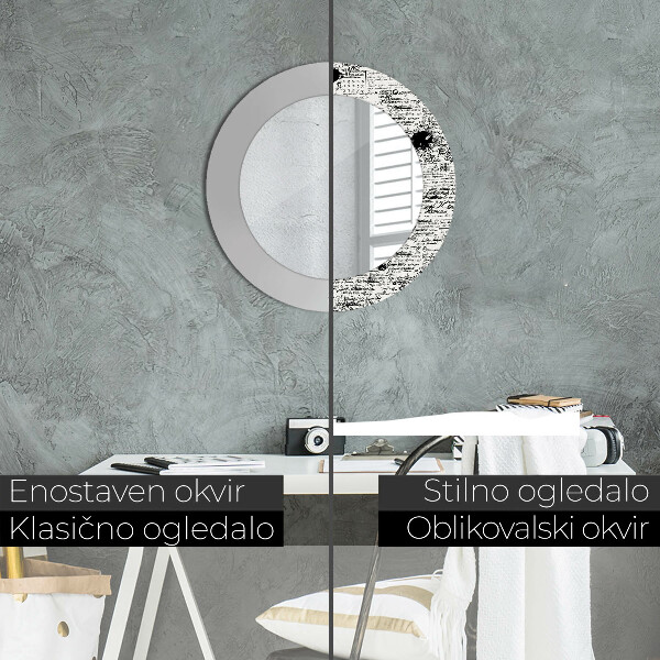 Round decorative mirror Template