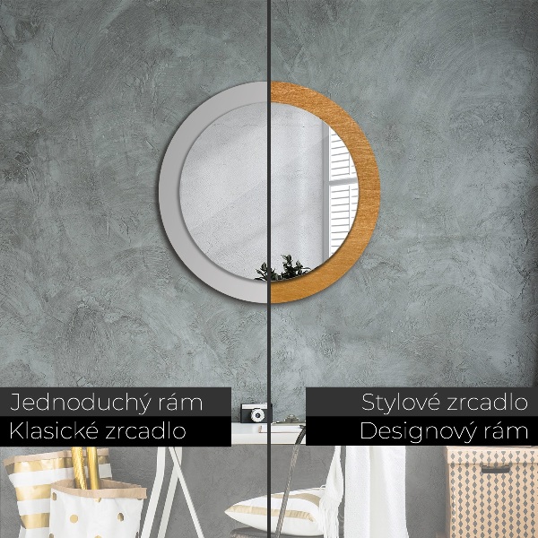 Round decorative mirror Metal surface