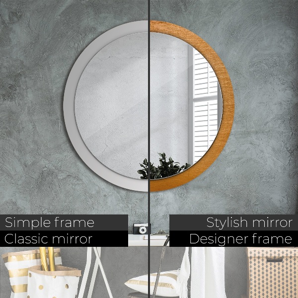 Round decorative mirror Metal surface