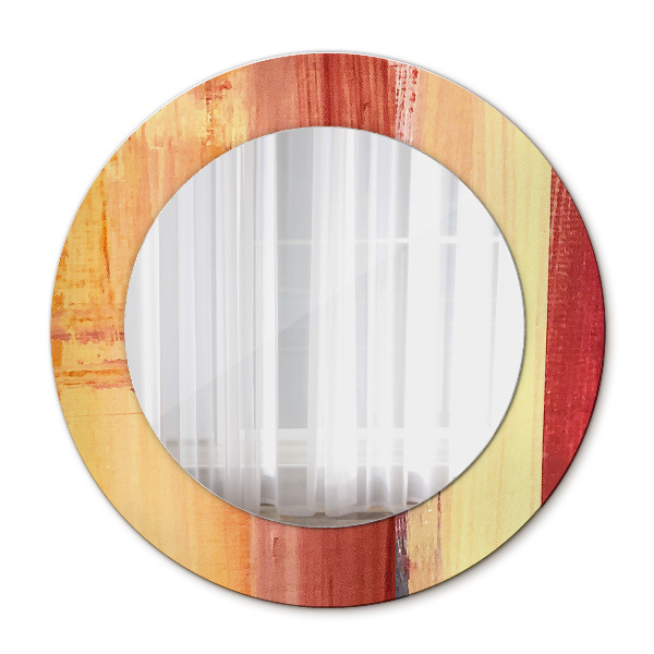 Round decorative mirror Abstract picture