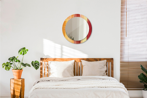 Round decorative mirror Abstract picture