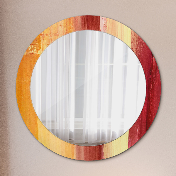 Round decorative mirror Abstract picture