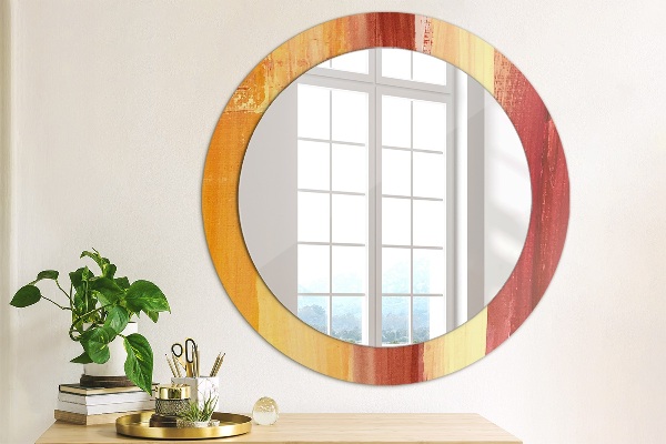 Round decorative mirror Abstract picture