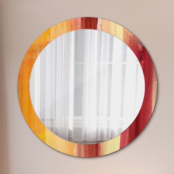 Round decorative mirror Abstract picture