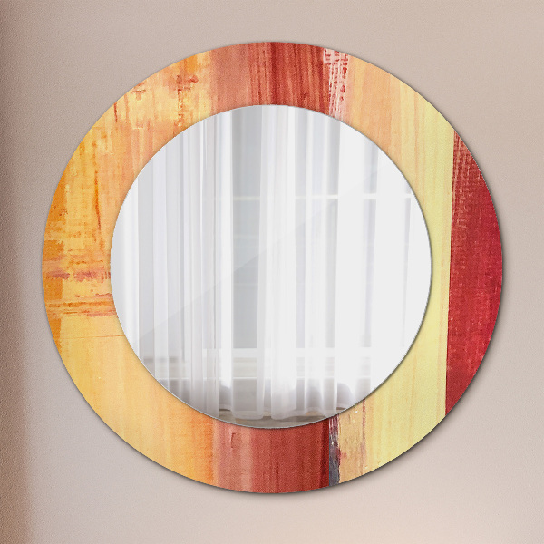 Round decorative mirror Abstract picture