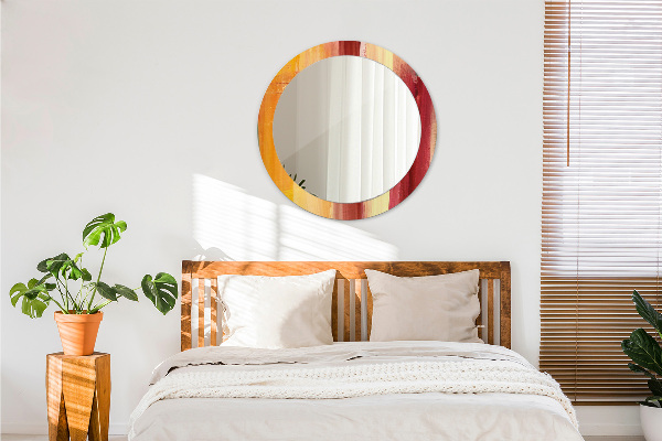 Round decorative mirror Abstract picture