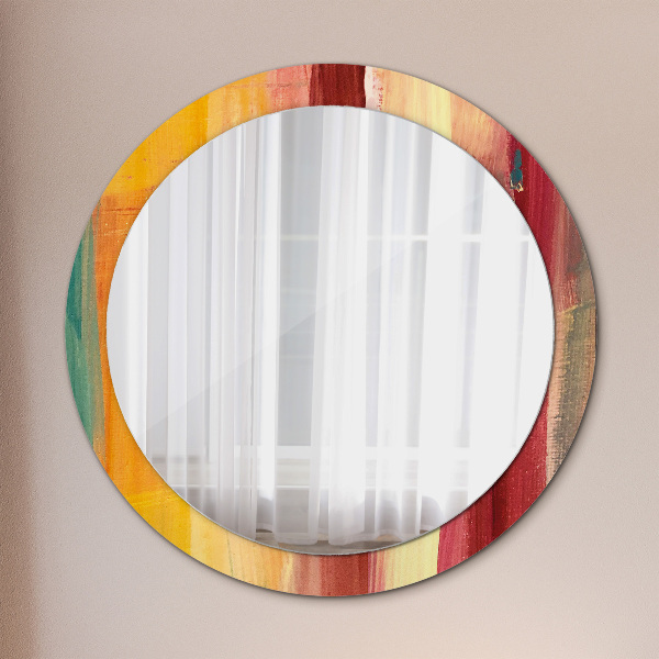 Round decorative mirror Abstract picture