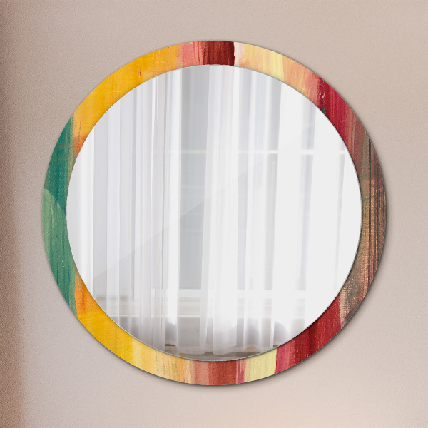 Round decorative mirror Abstract picture