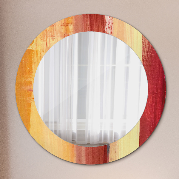 Round decorative mirror Abstract picture