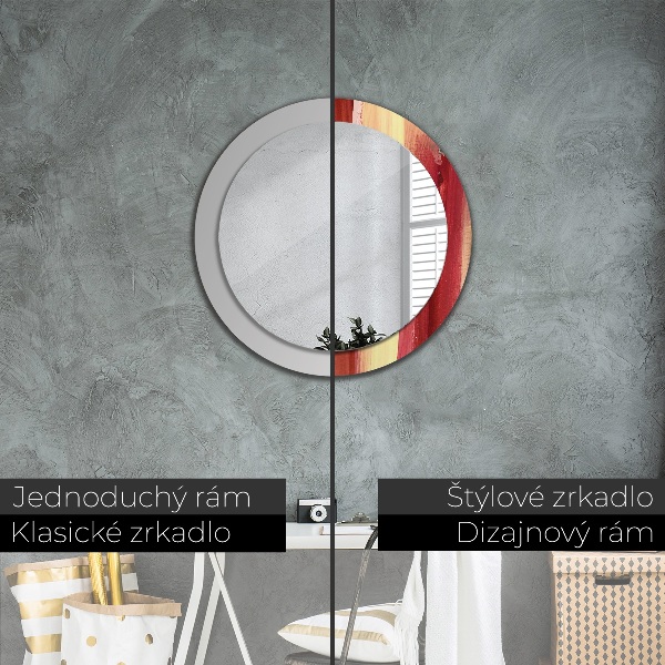 Round decorative mirror Abstract picture