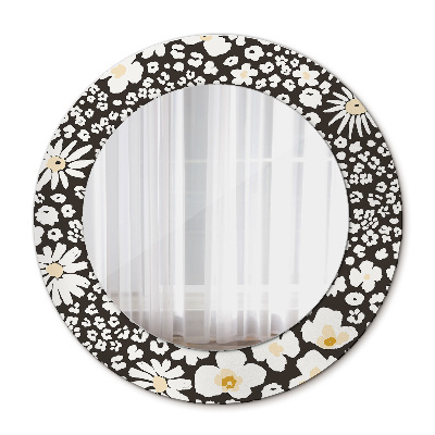 Round wall mirror decor Stokrotka ivory