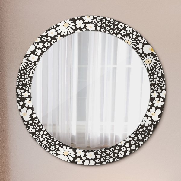Round wall mirror decor Stokrotka ivory
