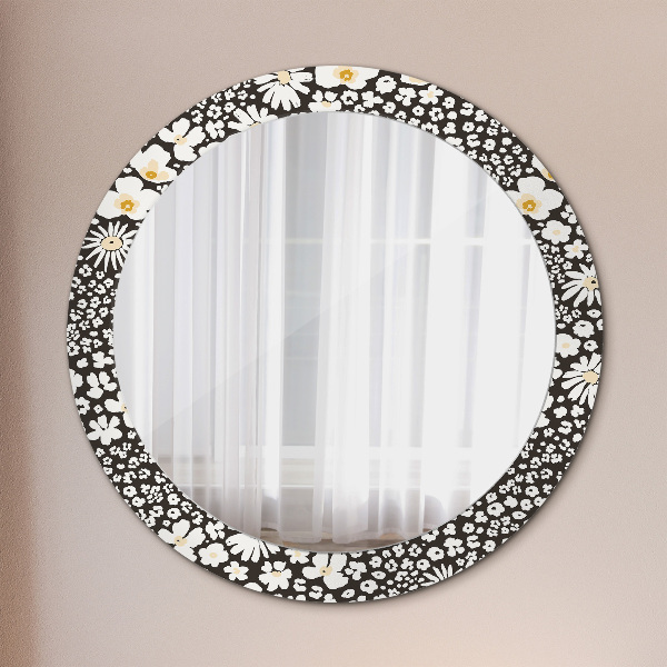 Round wall mirror decor Stokrotka ivory