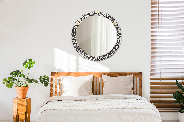 Round wall mirror decor Stokrotka ivory