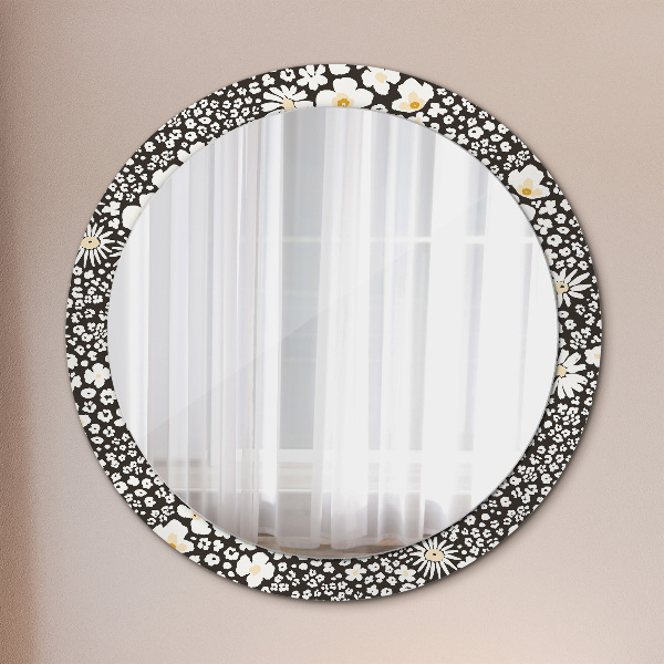 Round wall mirror decor Stokrotka ivory