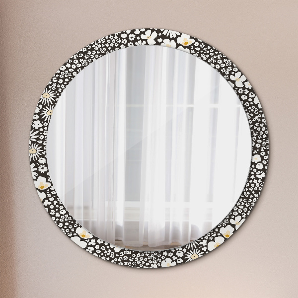 Round wall mirror decor Stokrotka ivory