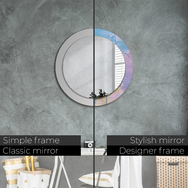 Round wall mirror decor Oil paint texture