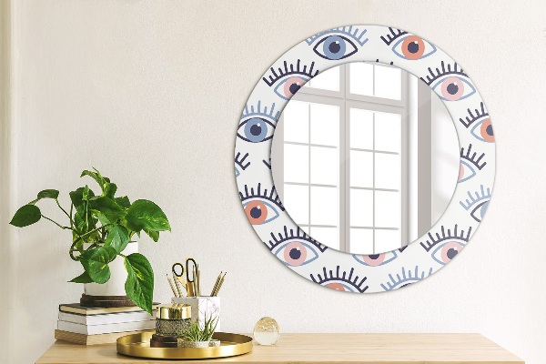 Round wall mirror decor Style of modern eyes
