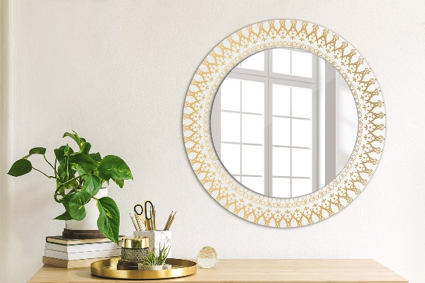 Round printed mirror Indian mandala