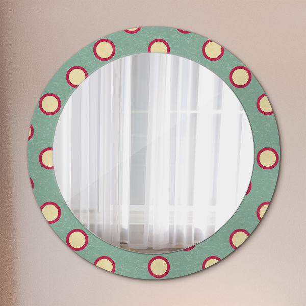 Round printed mirror Dots