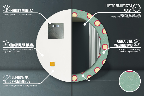 Round printed mirror Dots