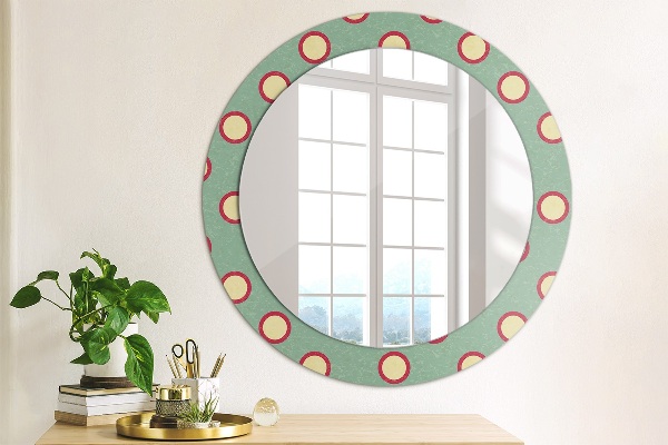 Round printed mirror Dots