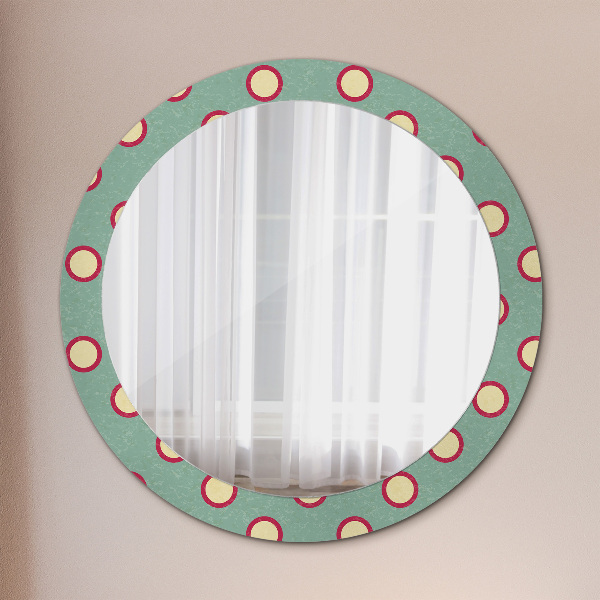 Round printed mirror Dots