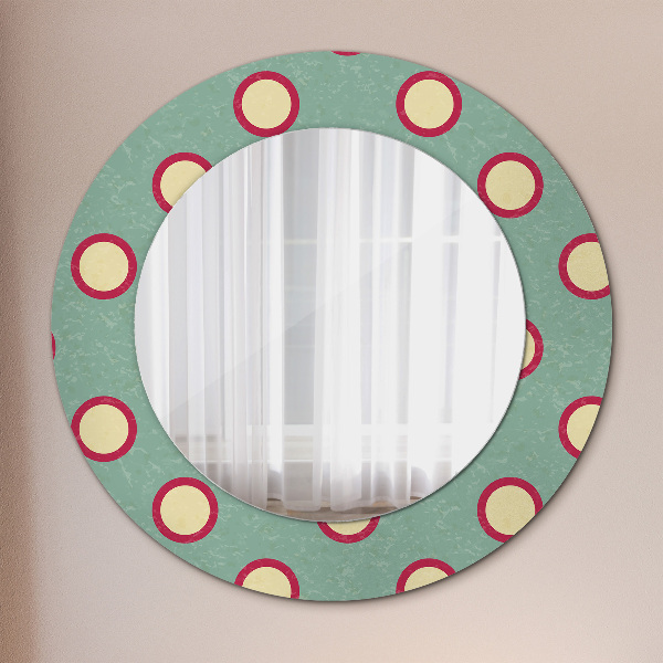 Round printed mirror Dots