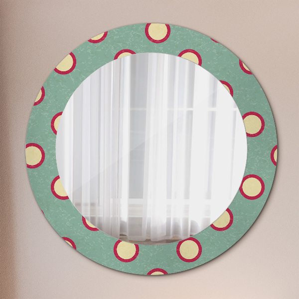 Round printed mirror Dots