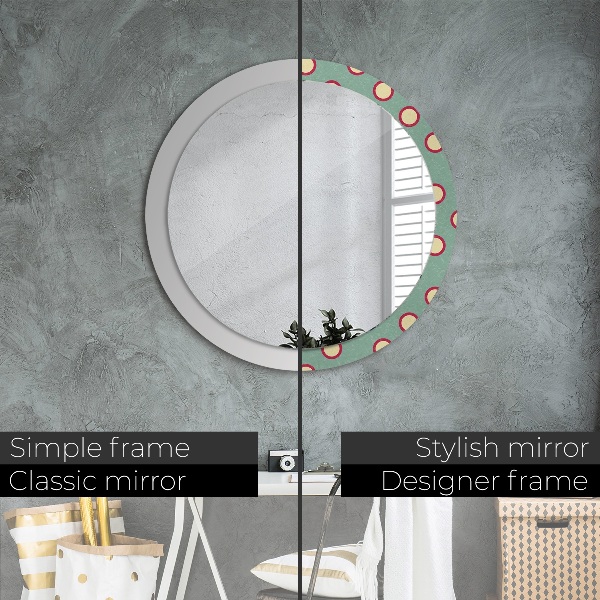 Round printed mirror Dots