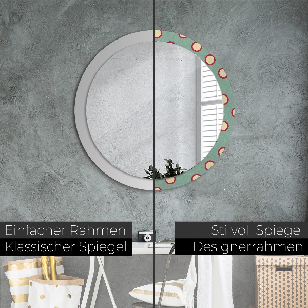 Round printed mirror Dots