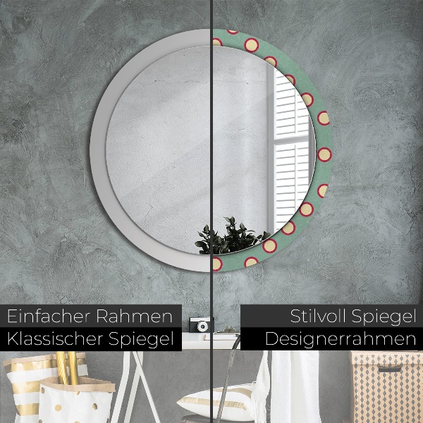 Round printed mirror Dots