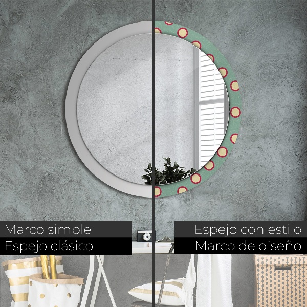 Round printed mirror Dots