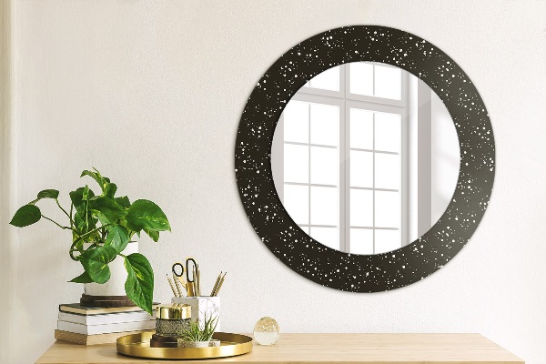 Round printed mirror Chaotic dots
