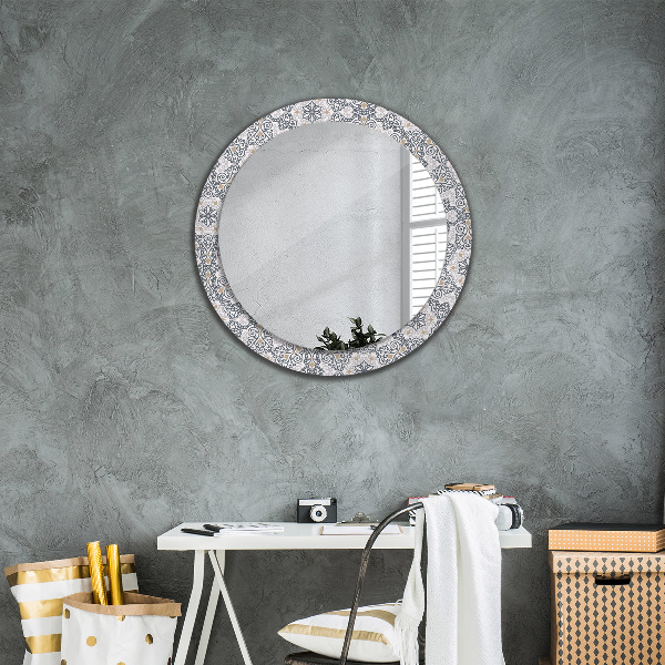 Round decorative mirror Geometric ornaments