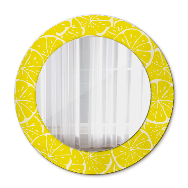 Round decorative mirror Lemon pattern