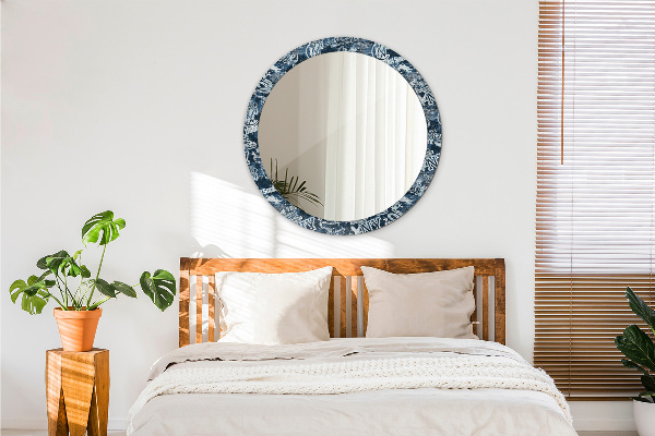 Round mirror frame with print Collage